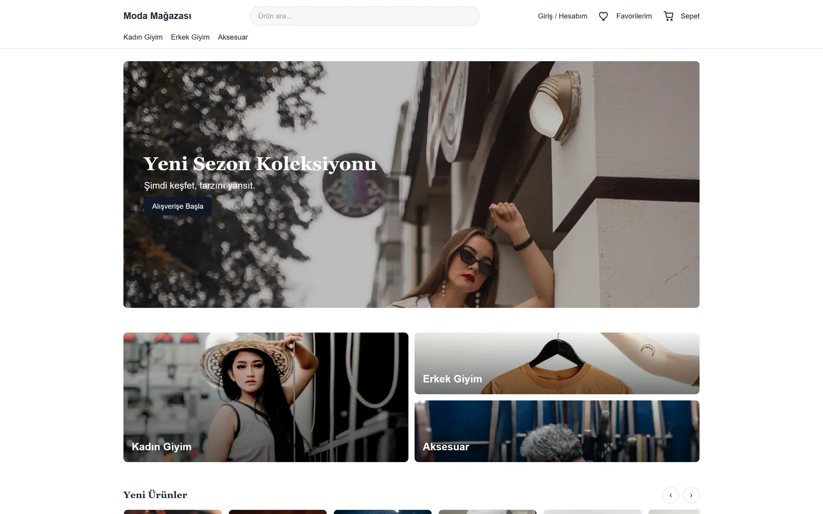 Klasik teması — örnek mağaza görünümü